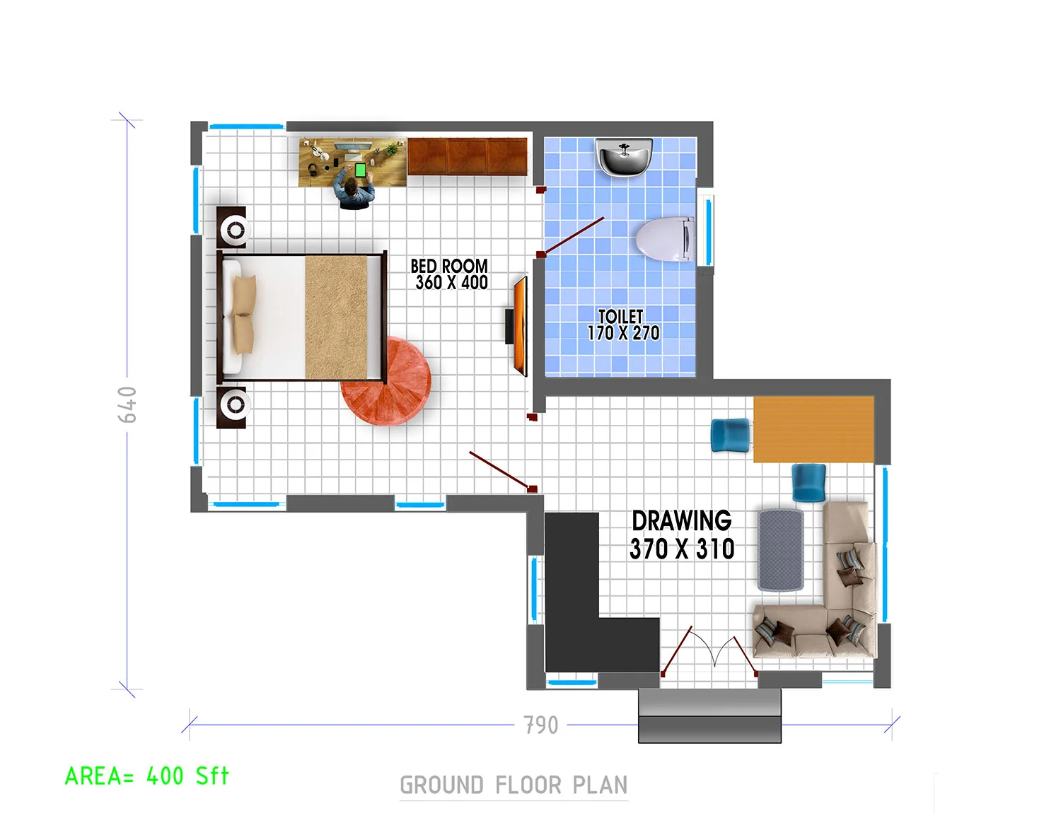 1 BEDROOM ORDINARY BRITISH VILLA